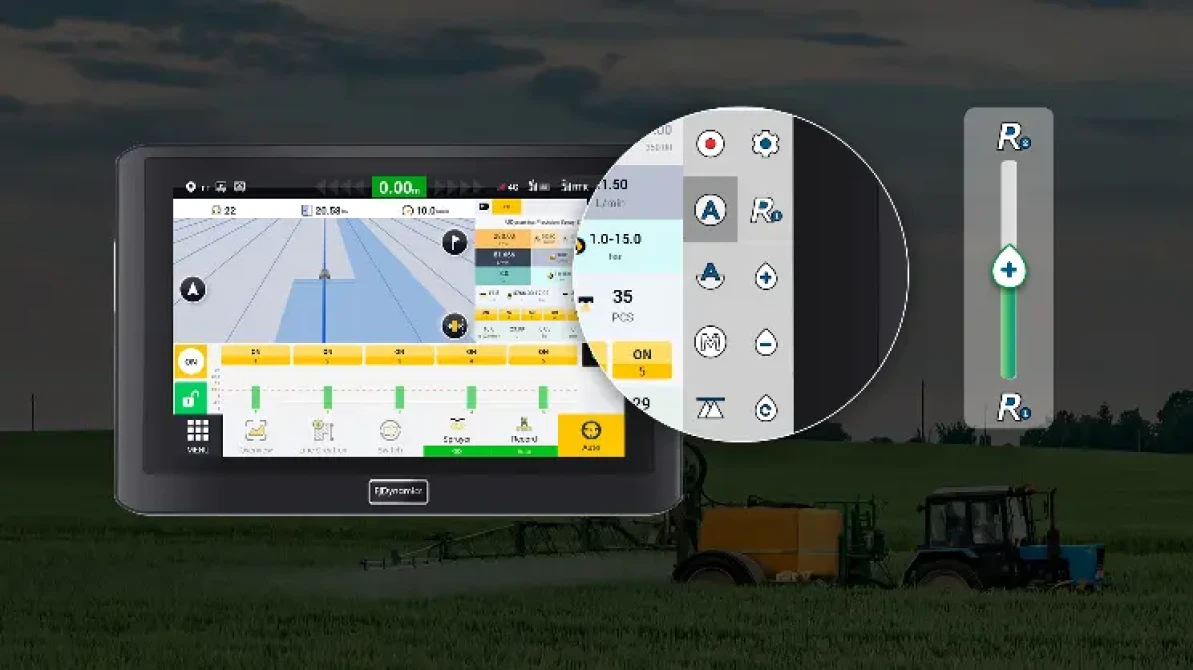 FJDynamics automātiskā stūrēšanas sistēma precīzai miglošanai